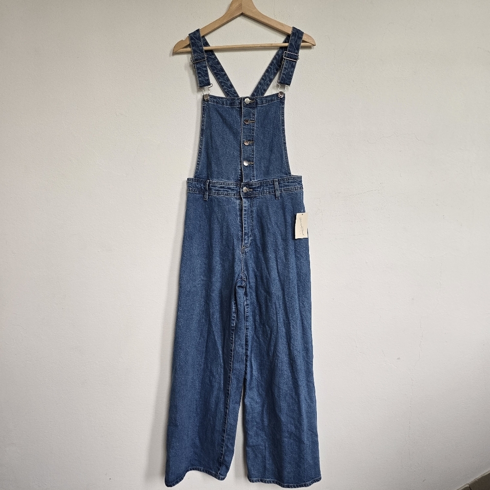 NWT Universal Thread Blue Denim Overall Jumpsuit Size 8 - Picture 4 of 12